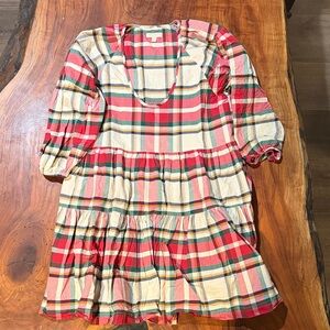 Pink Chicken women’s Tartan Plaid Dress size Small VGUC